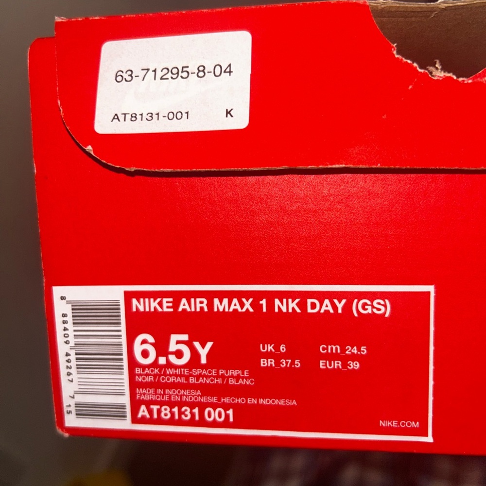 Nike Air Max 1 NK Day GS in Black and White